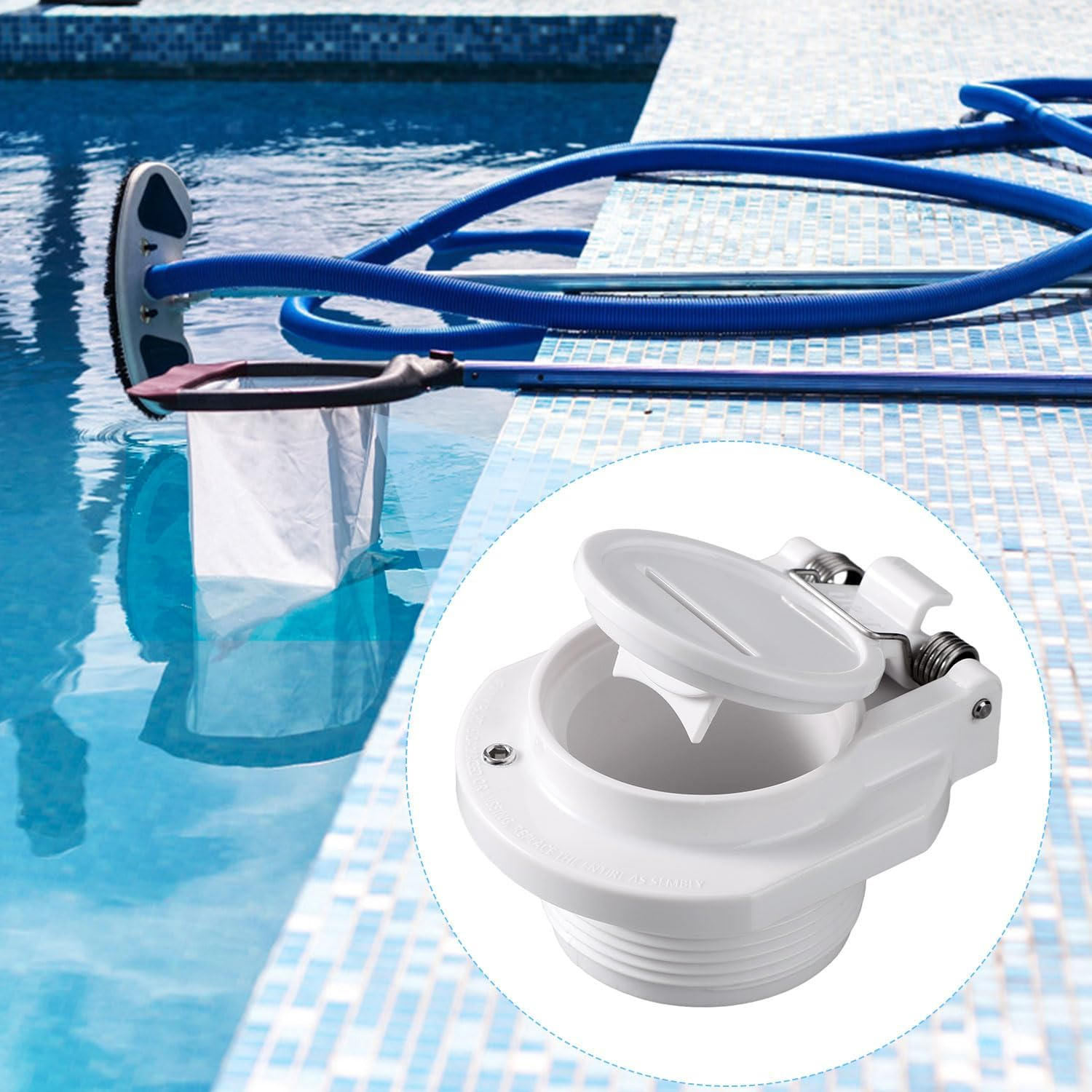 Vacuum Cleaner Safety Lock for W400BWHP, Free Rotation Pool Vacuum Adapter for Hose Pool Cleaner Accessories Replacement Compatible with Hayward Zodiac image number 2