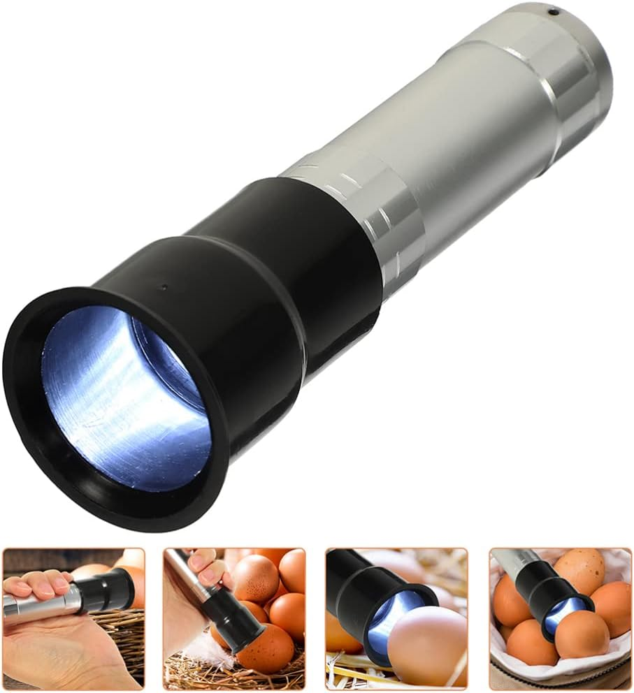 Mipcase Egg Candler Incubator Candling Lamp Handheld LED Egg Tester for Chicken Duck Goose Portable Candling Light 2Pcs ABS Material Suitable for Farm Incubation and Hatching image number 4