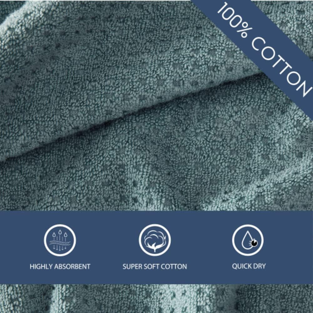 Tommy Bahama | Northern Pacific Collection | 6 Piece Towel Set- Decorative Luxury Hotel & Spa Quality Bathroom Linens, Absorbent & Fade Resistant, 6 Piece, Bay Blue image number 5