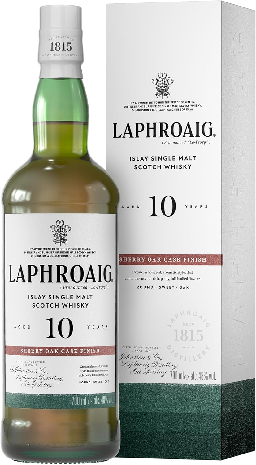 Laphroaig 10 Year Old Islay Single Malt Scotch Whiskey 700 Ml