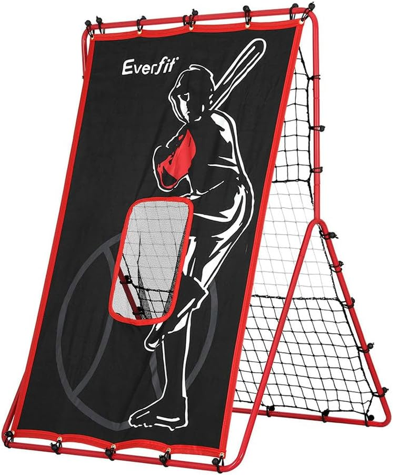 Everfit 2 in 1 Baseball Net Pitching Target Kit, Practice Dummy Batter Strike Zone Sports Portable Softball Training Aid Screen Backyard Indoor Outdoor Camping Equipment, with Carry Bag Blue image number 2