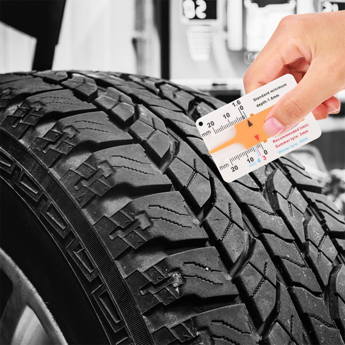 PENIKOKO 3Pcs Tire Tread Depth Gauge Tool Precision Measuring Instrument for Accurate Automotive Tire Thickness Compact and Lightweight for Home And image number 2