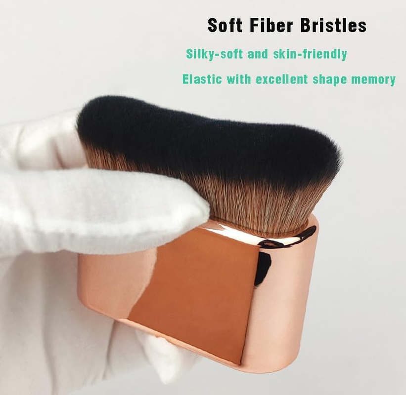 Self Tanning Brushes, 3PCS Liquid Foundation for Self Tan Brush Applicator Body Makeup Brushes for Self Tanner Body Face (Rose Pink, Gold,Black) image number 2