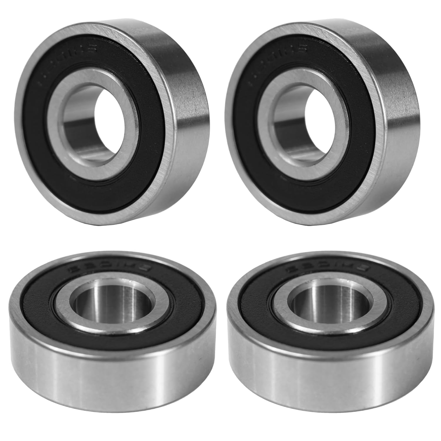 6201-2RS Deep Groove Ball Bearings 12Mm X 32Mm X 10Mm &mdash; Carbon Steel, Double Sealed, Low Noise, Smooth Rotation Bearings for Motors, Machinery & Tools, 4 Pack image number 3