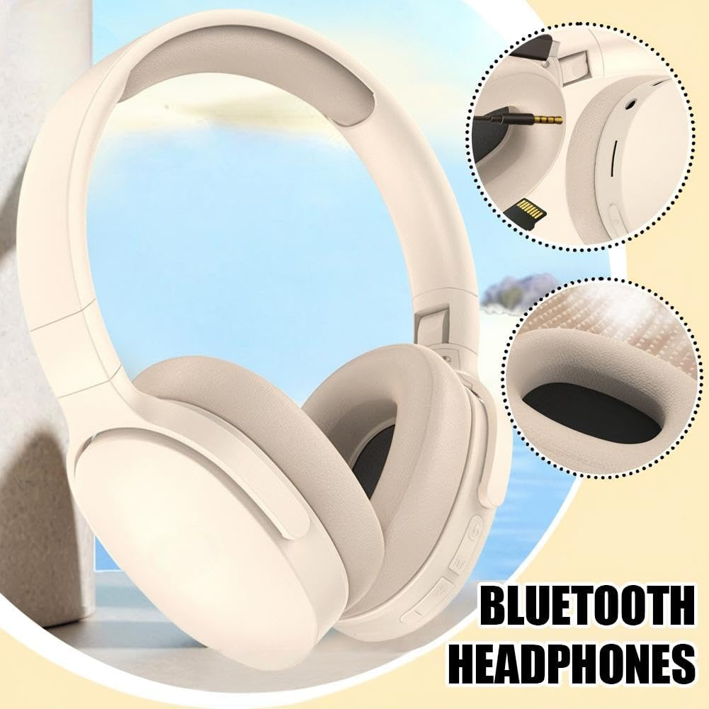 Wireless Bluetooth Headphones, Head Mounted Bluetooth Earphones Wireless, Comfort Heavy Bass Earphones, and Long Battery Life, Providing a Comfortable Wearing Experience (Blue) - Black image number 3