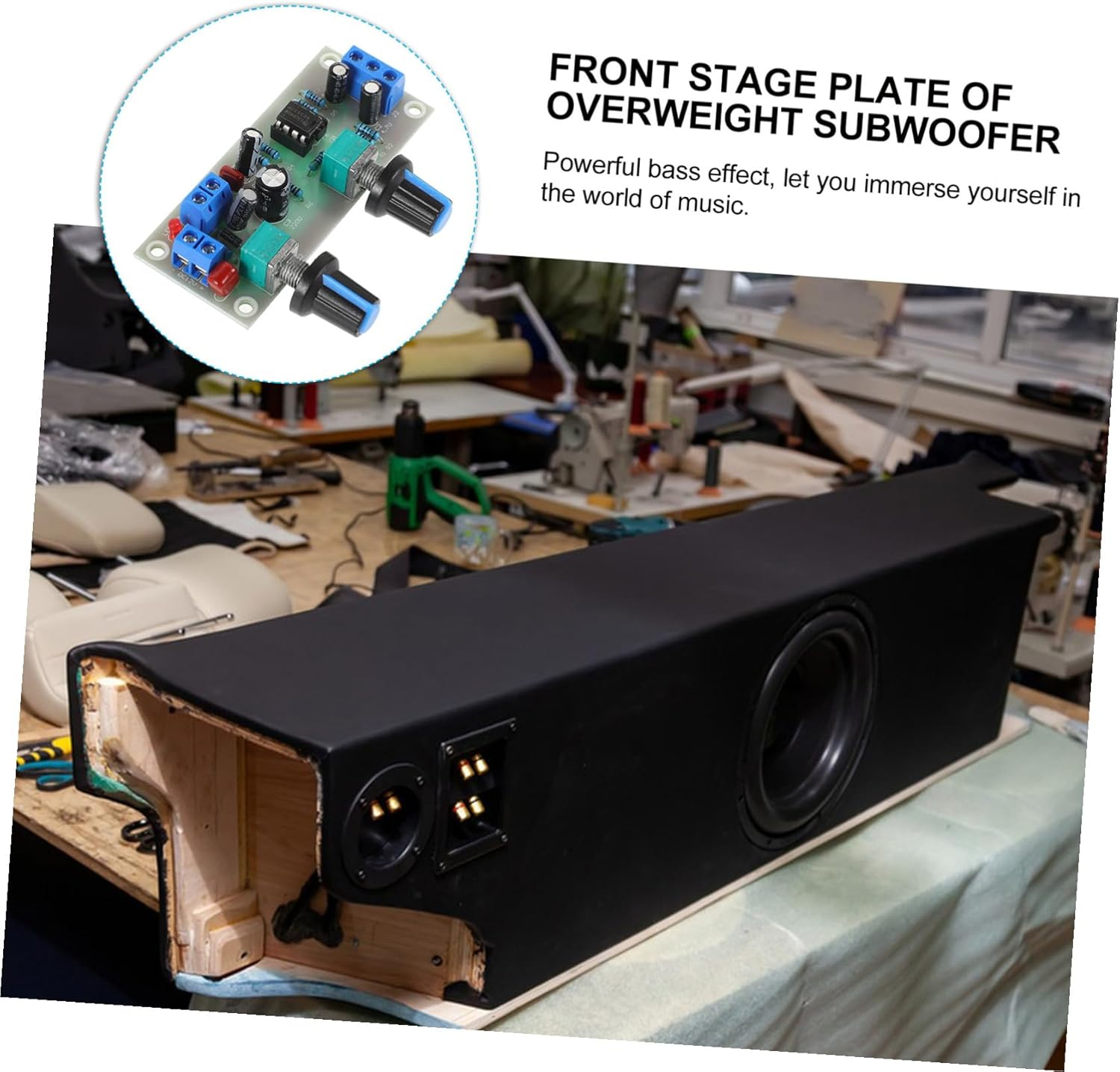 Homoyoyo Low Bass Amplifier Board with Single 10-24V Power Supply, Subwoofer Preamplifier Module, Low Pass Filter for DIY Speaker Audio Systems in Home Theater Random Color image number 5