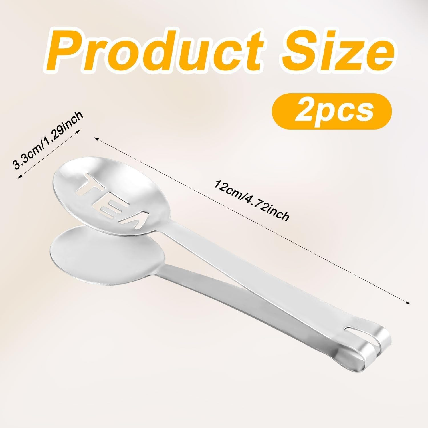 Cozioz 2-Pack Stainless Steel Tea Bag Squeezer & Tea Spoon Set &ndash; Multi-Function Tea Tongs, Strainer Clip, and Tea Accessories for Loose Tea, Ice Cubes, and Sugar