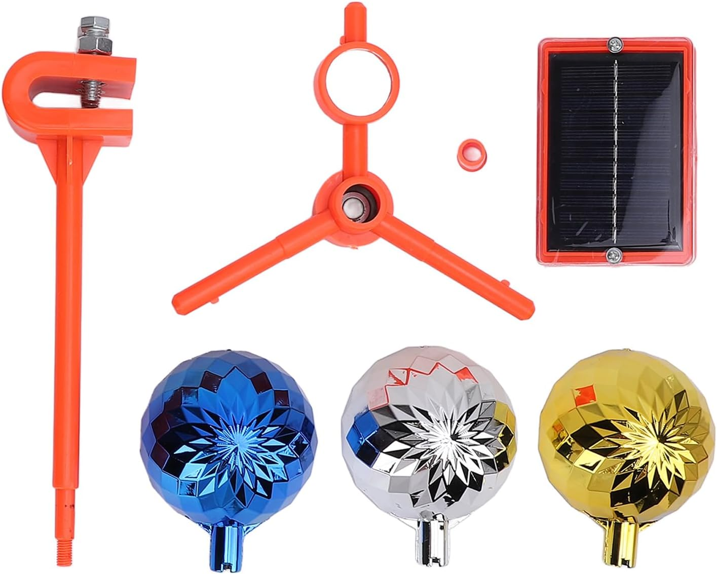 Birds Reflective Deterrent, Solar Powered Spinning Deterrent Devices, Visual Voice Bird Scare for Garden Roofs, Keep Seagull Pigeon Away image number 6