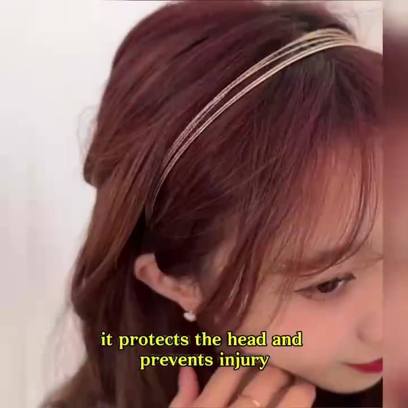 Fdsmall Metal Headbands for Women, Gold Headbands, Silver Hair Accessories, Thin Wire Headband, Elegant Hair Band, French Hair Clip for Hair Styling (Gold, One Size) image number 1