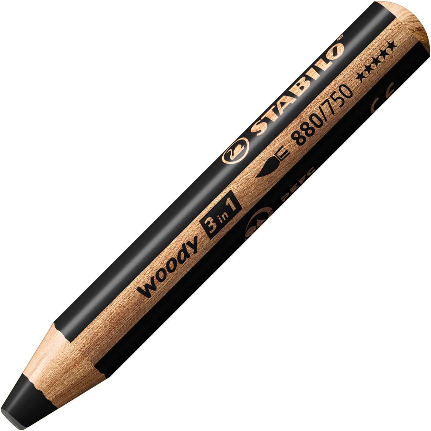 STABILO Multi-Talented Pencil Woody 3-In-1 - Single Pencil - Black