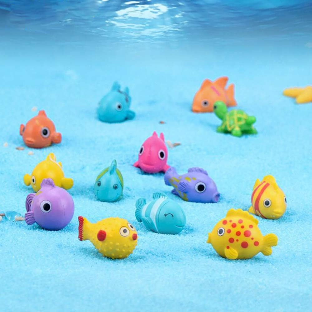 MAOMIA Mini Sea Fish Easter Cupcake Toppers, Fairy Garden Fish Miniature Figurines Moss Landscape DIY Terrarium Crafts Ornament Accessories Outdoor Decor image number 1