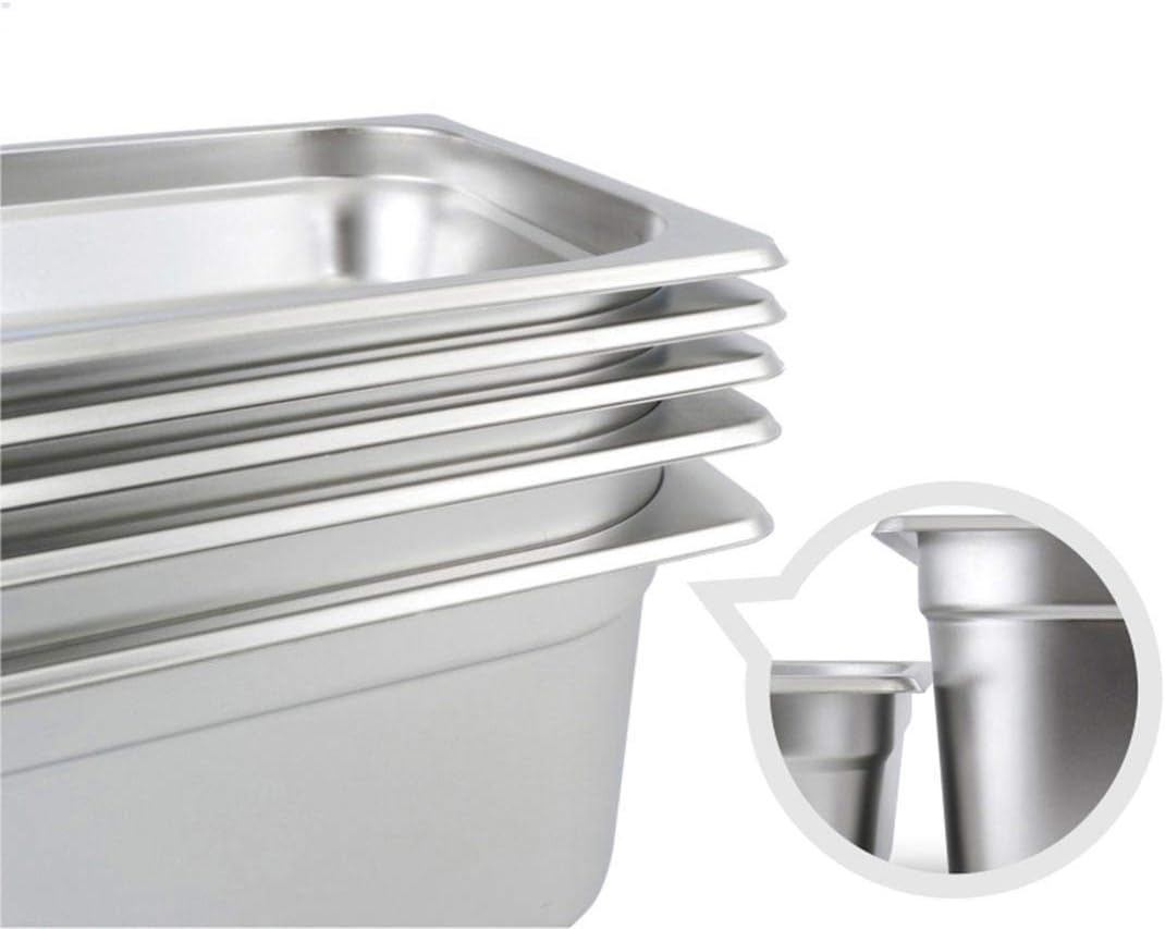 SOGA 4X Gastronorm GN Pan Full Size 1/3 GN Pan 10Cm Deep Stainless Steel Tray with Lid image number 4
