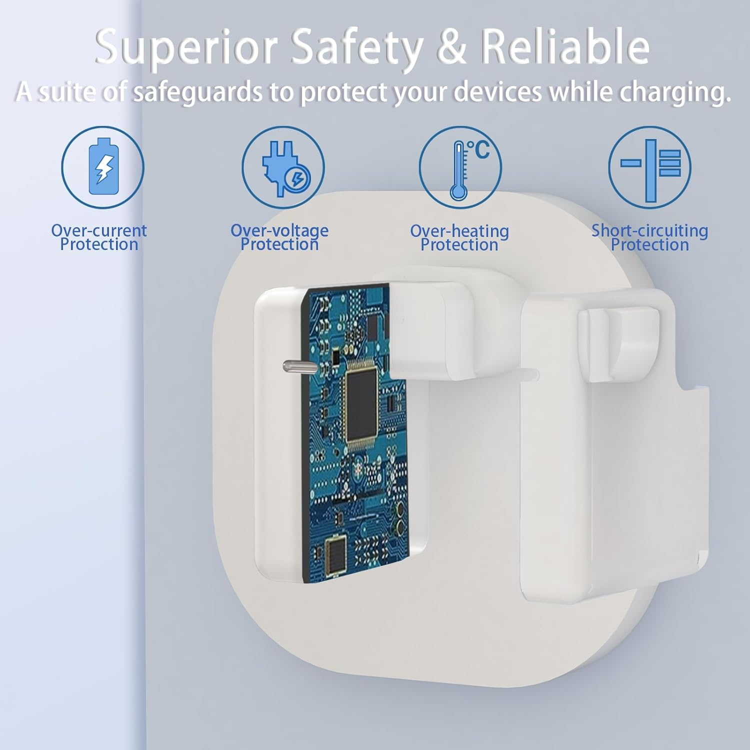 Mac Book Pro Charger,61W USB-C Power Adapter Charger for Macbook Pro 13 Inch/12 Inch/14 Inch Compatible with Macbook Air/I-Pad Pro/Type C Laptop,Included USB-C to USB-C Charger Cable(6.6Ft/2M) image number 5