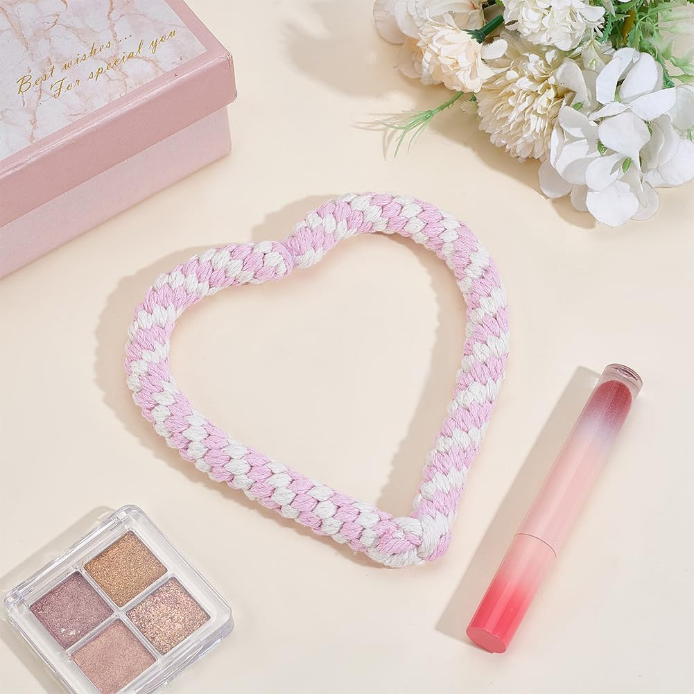 FREEBLOSS 5 Set Valentine'S Day Dog Chew Toys Kit Heart Shaped Dog Rope Macrame Kit Valentine'S Day Puppy Throwing Toy for Pet Teeth Cleaning Macrame Kit for Beginners image number 3