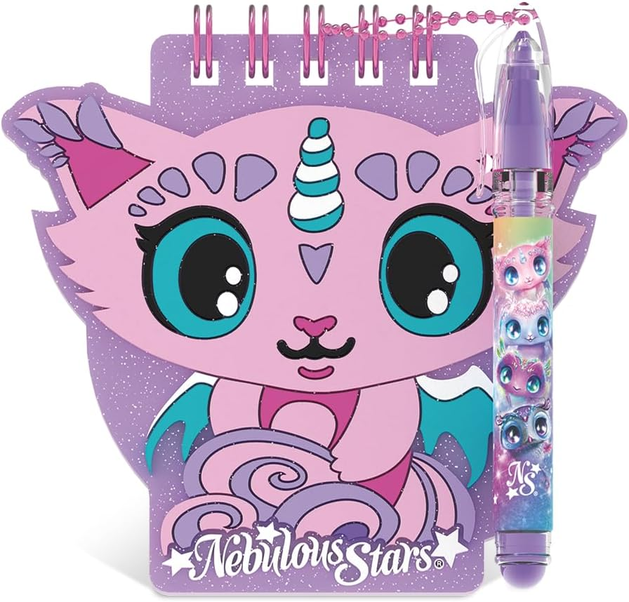 Nebulous Stars - Mini Note Pad with Metallic Ink Pencil, Stickers & Gel Pen, 25 Sheets, Kids Stationery Set, Assorted Designs, Ages 7+ image number 4