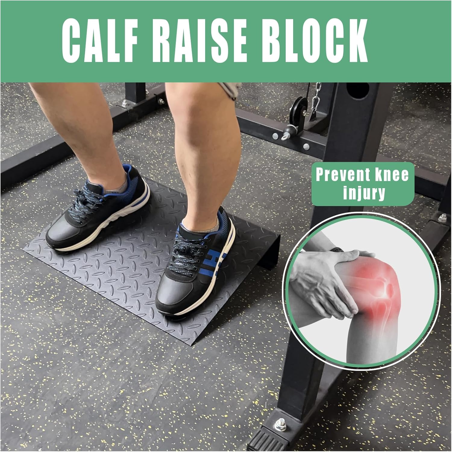 KORIKAHM Steel Squat Wedge Block, Squat Board for Squats, Heel Elevated Squat Wedge, Weightlifting, Split Squat Stand, Slant Block Board for Calf Stretching - Wide Squat Board image number 3