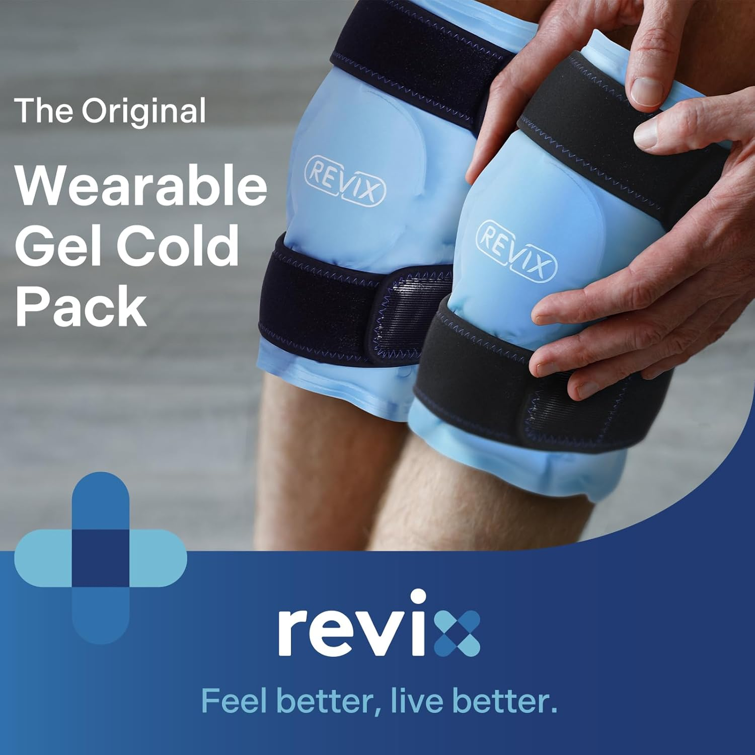 REVIX Ice Wraps for Knee Discomfort, Gel Ice Packs Reusable with Cold Compression, Knee Cold Pack to Relax Sore Muscles and Joints, Plush Cover and Hands-Free Application, a Set of Two image number 6