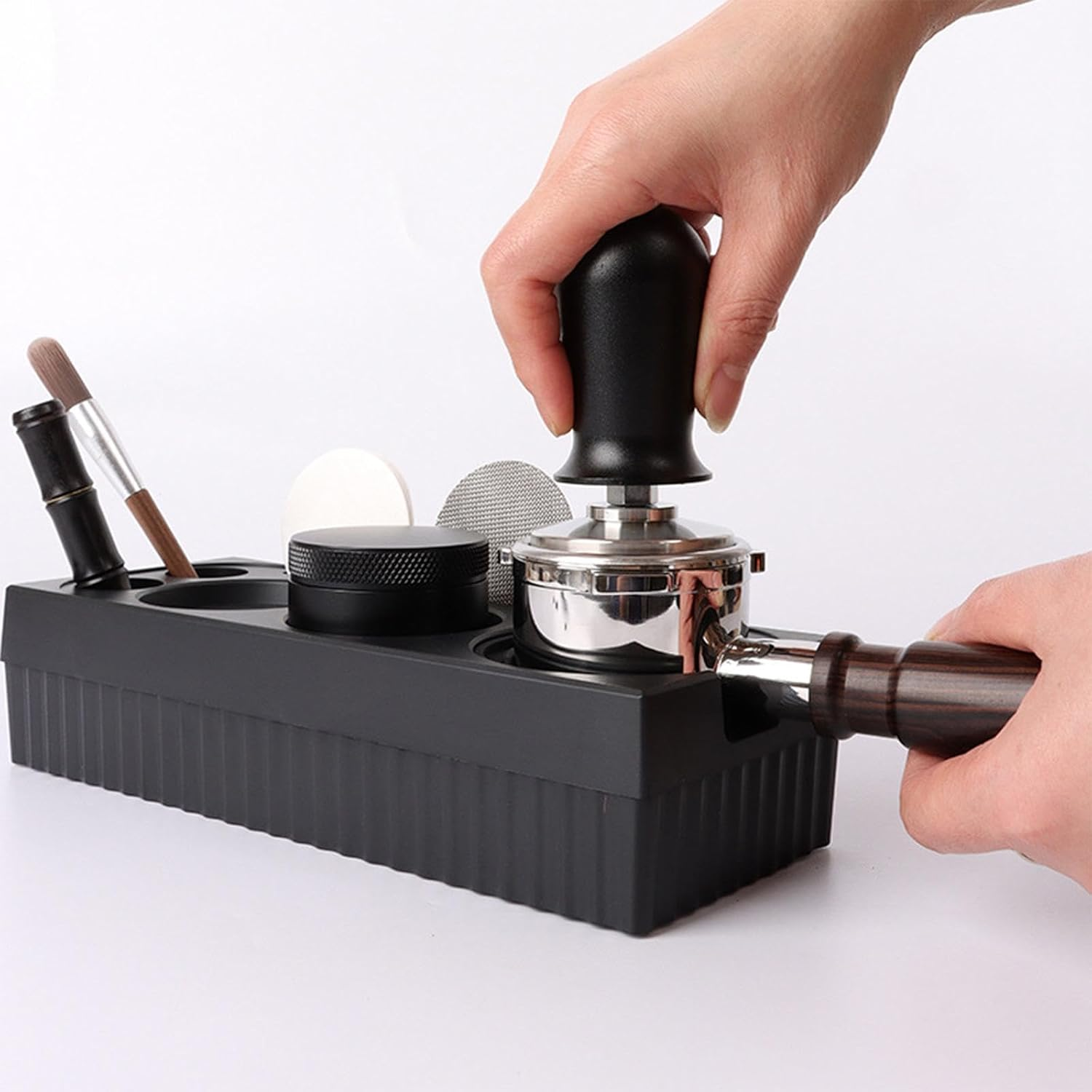 Weilaikeqi Coffee Tamper Holder Espresso Tamping Station Universal Equipment Storage Rack Espresso Tamper Stand for Tea Shop Counters image number 6