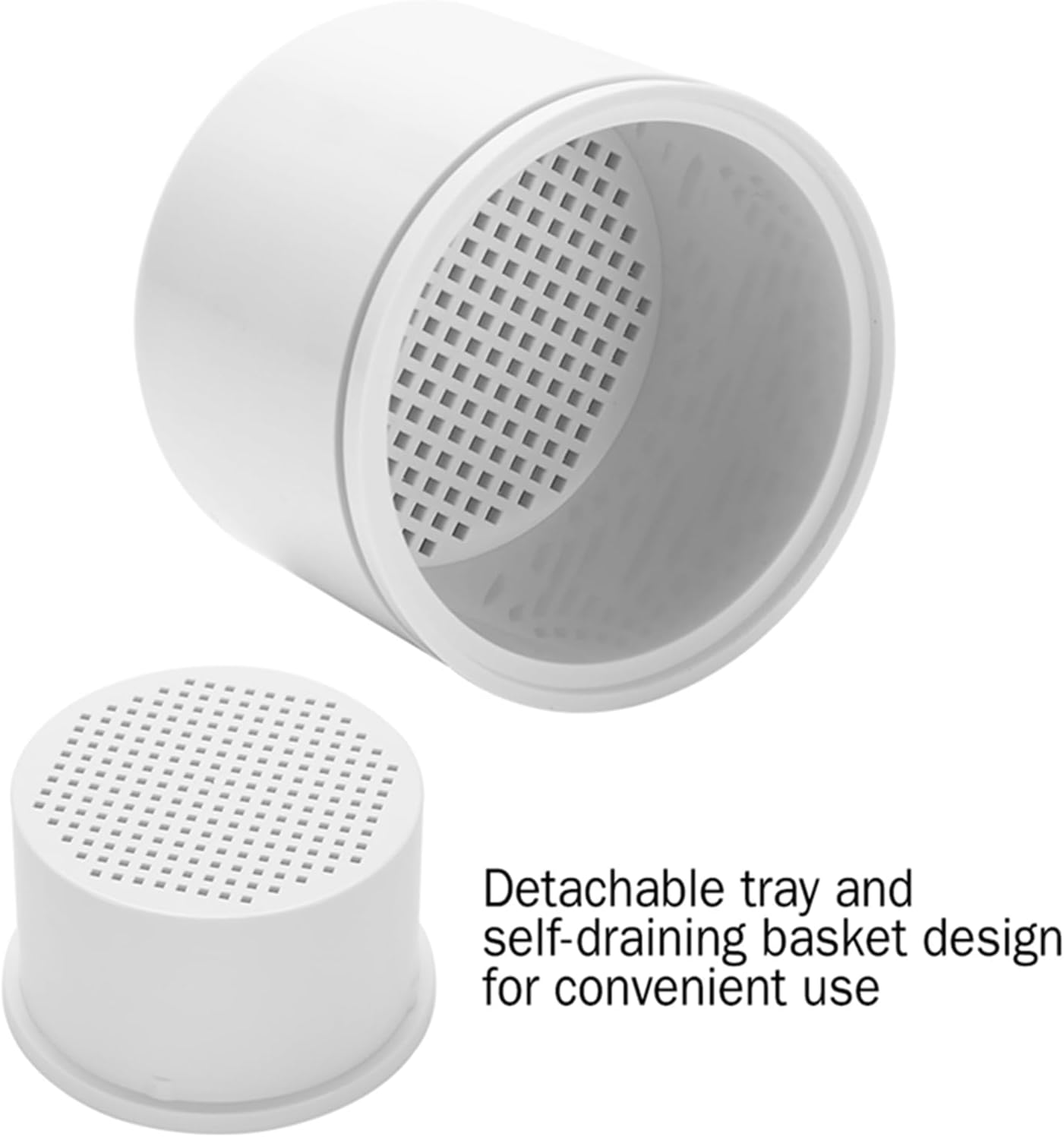 NSXAYIWE round Disinfectant Box, Durable Plastic Steriliser Pot, Practical Removable Tray and Self-Draining Basket Design, Nail Tool Steriliser image number 3