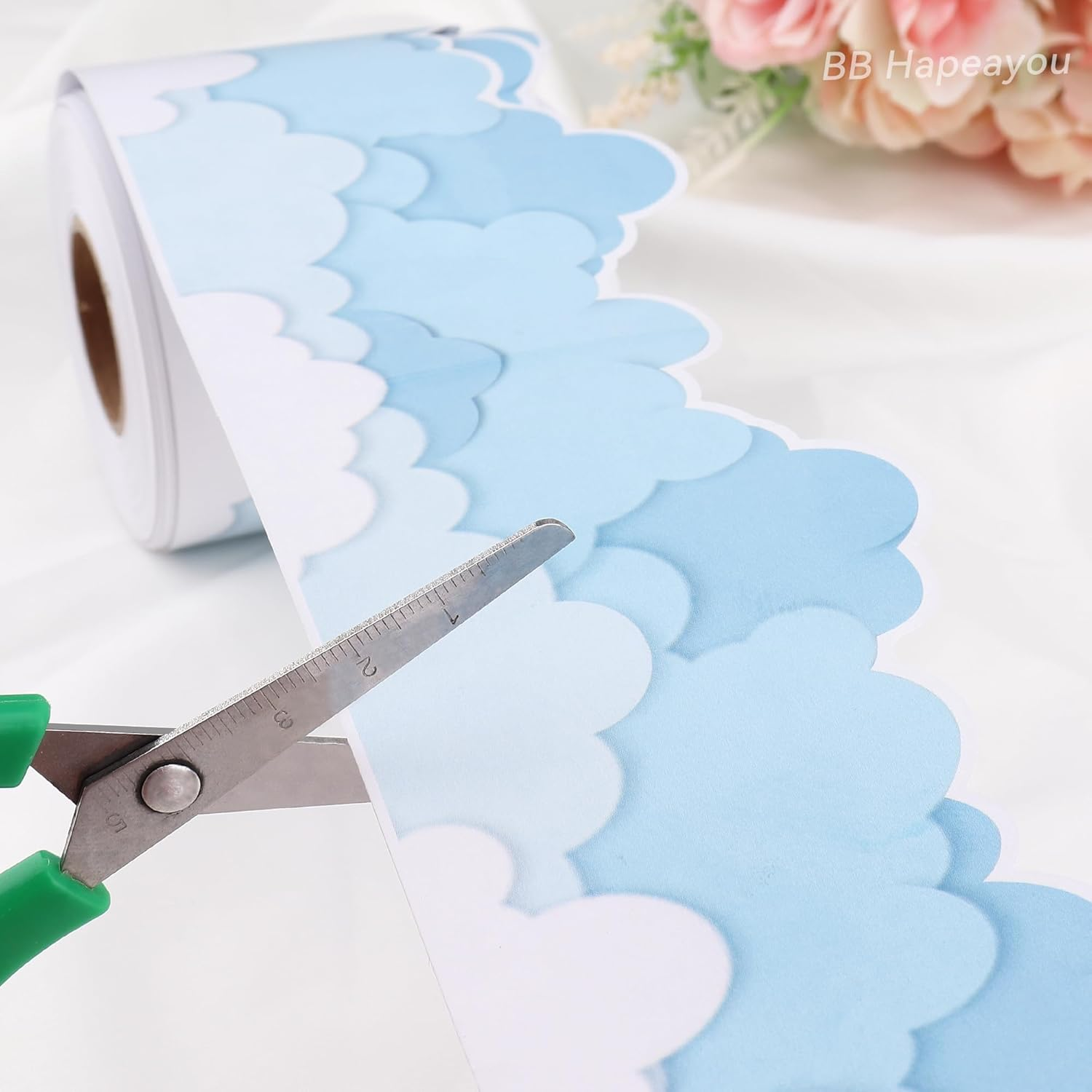 Bulletin Board Border 65.6Ft Classroom Blackboard Decoration for School/Office/Party (Cloud) image number 5