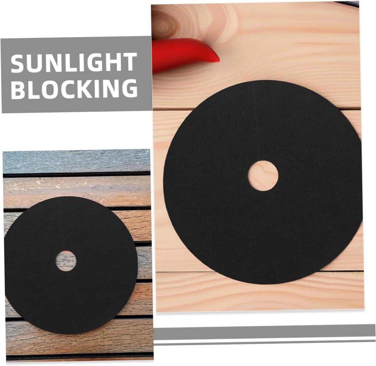 NULYLU 10Pcs Tree Ring Mulch Mats Greenery Plant Root Protection Mats Soil Covers Grasscloth Membrane for Outdoor Gardening image number 2