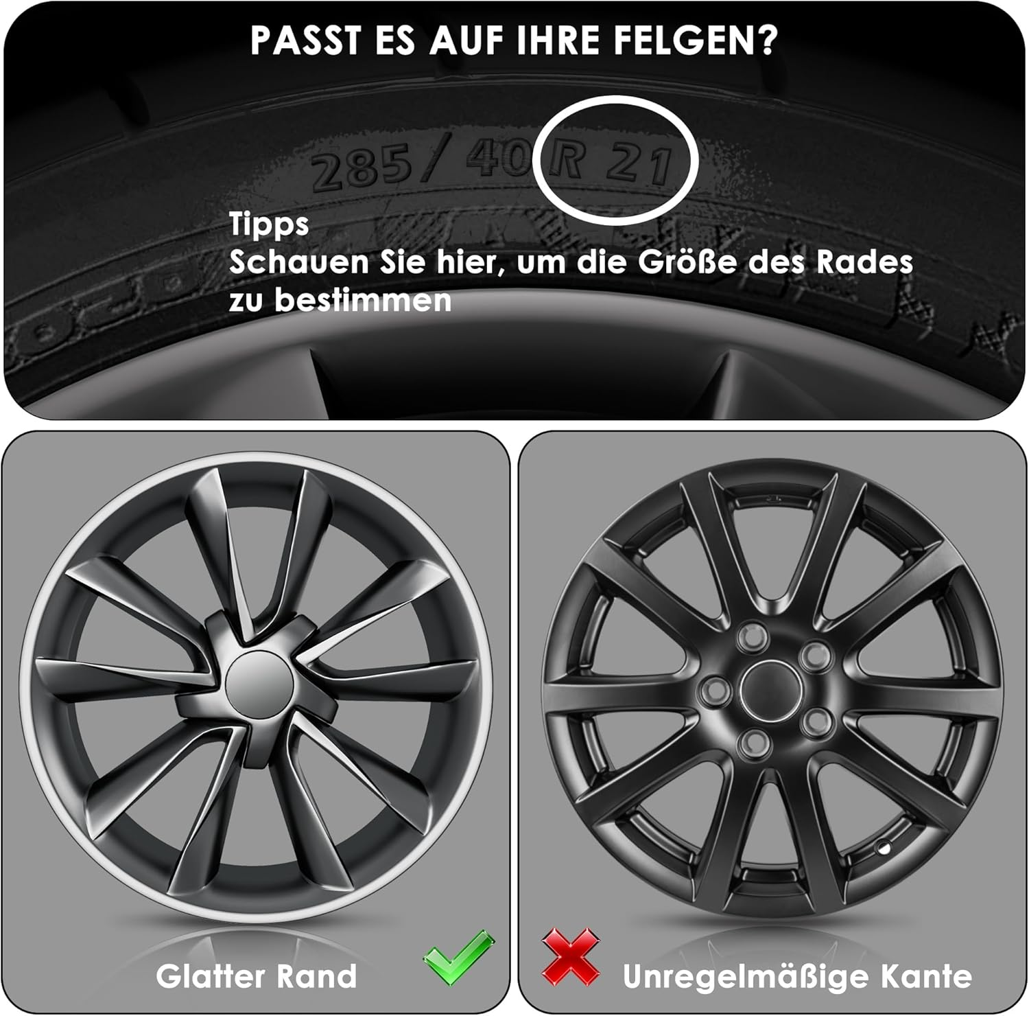 Automotive Alloy Wheel Rim Protector - Covering the Entire Rim of the Wheel Hub - Strips for Curb Rash Prevention - Set of 4 Rim Protector Easy to Install(20'',Red)