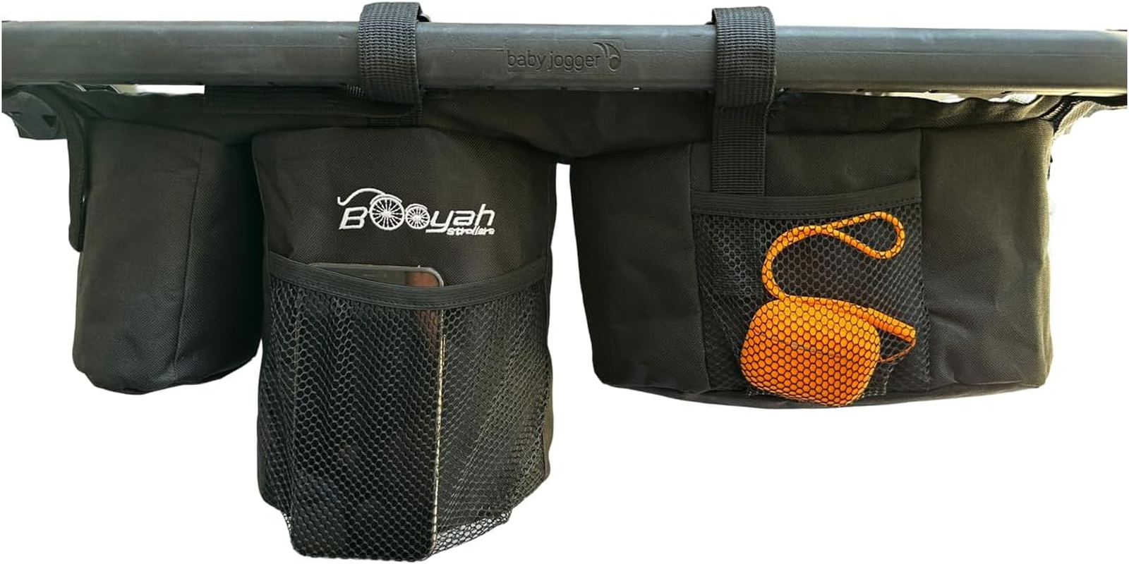 Split (Bar in Middle of Handlebar) Double Stroller Organizer for Bob Duallie and Baby Jogger City Mini GT image number 4