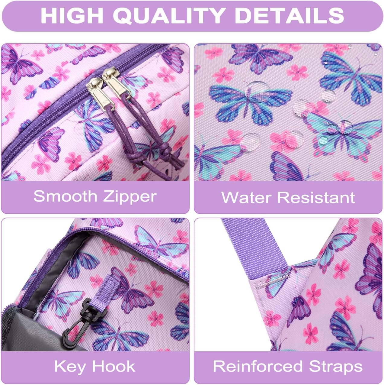 School Backpack for Boys Girls,Ravuo Lightweight Men Women Bookbag Casual Teens Schoolbagw Two Front Pockets for Study Travel image number 5