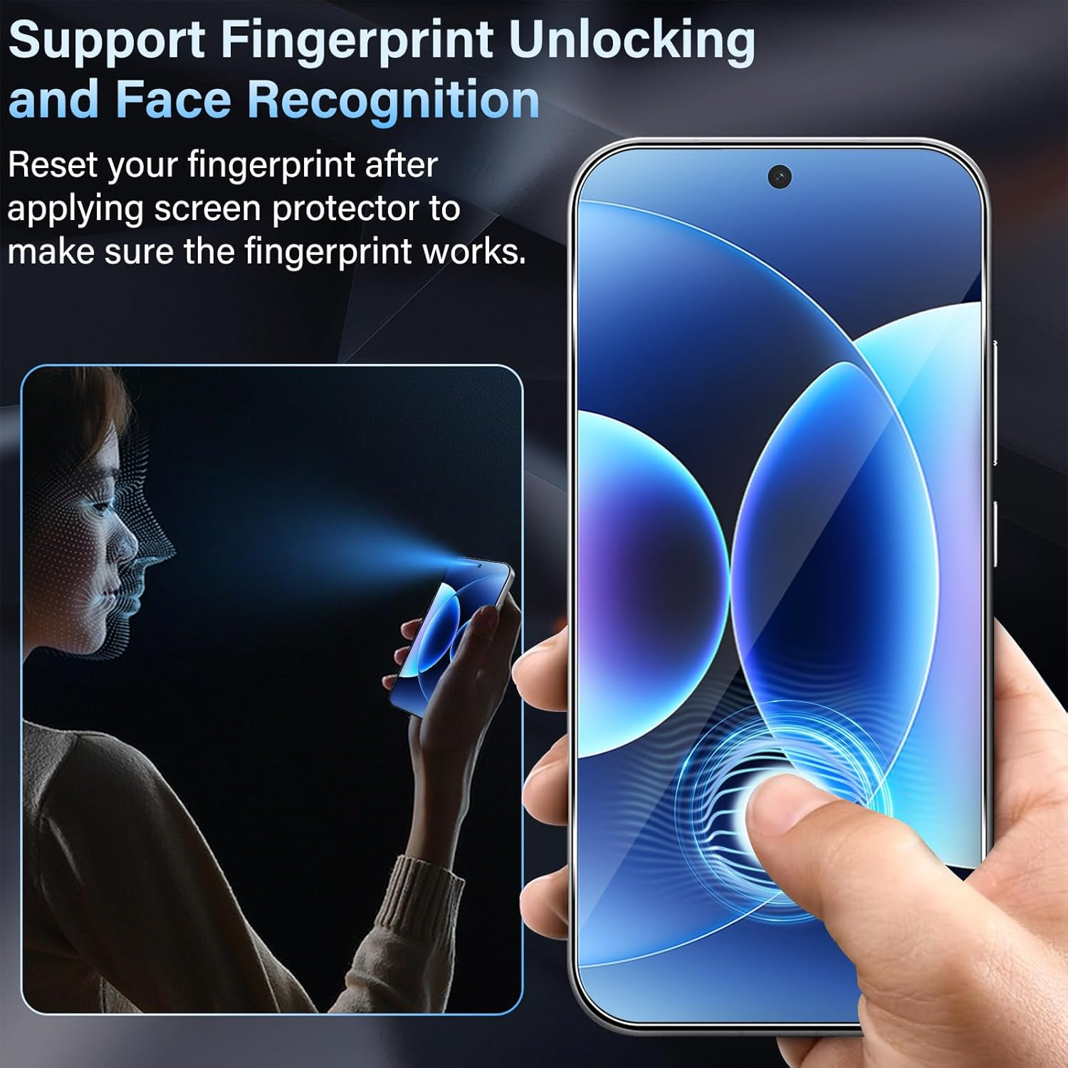 Xunzii Screen Protector for Xiaomi 17 Pro Max for Tempered Glass, Pack of 3 Screen Protectors + 2 Camera Protection + 2 Pieces Rear Protective Glass Glass, 9H Hardness Anti-Scratch Protective Glass image number 3