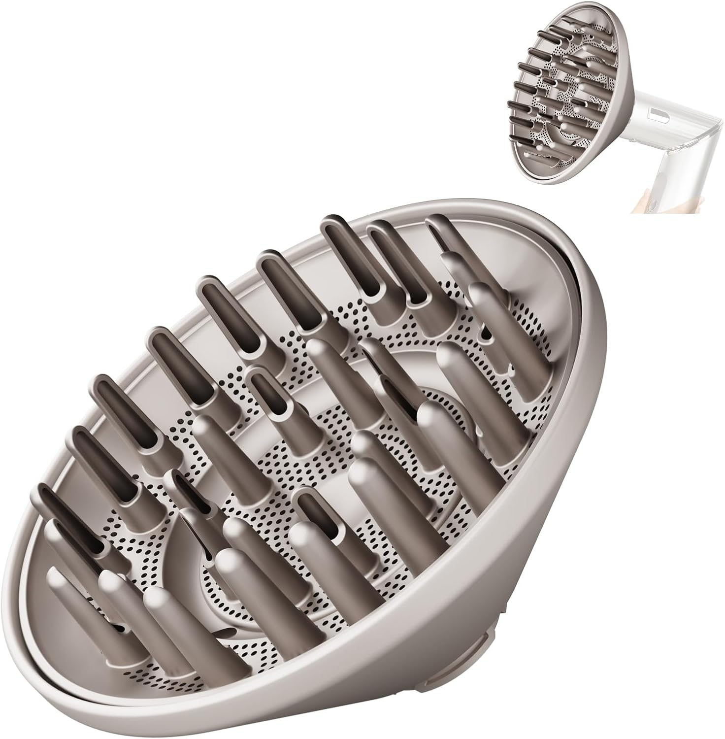 ZEPHBLOW Diffuser Attachment for Shark Flexstyle, Curl-Defining Diffuser Nozzle Compatible with Flex Style Blow Dryer Styler, Styling Tool for Wavy Curly Coily Hair image number 3