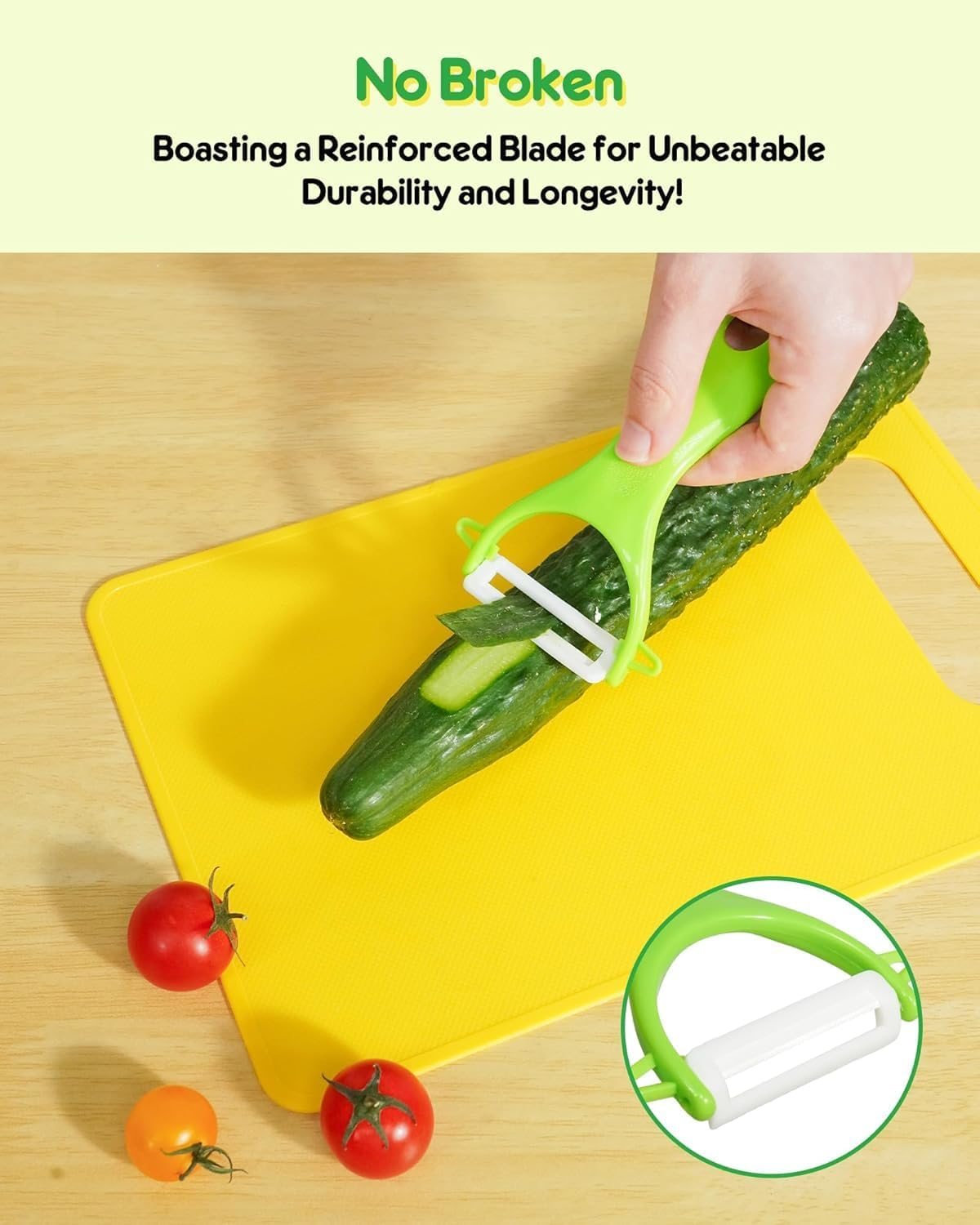 Kids Kitchen Knife, 7 Pcs Kids Knife Set Include Serrated Edges Plastic Toddler Chef Knife, Crinkle Cutter, Sandwich Cutter, Y Peeler, Cutting Board, Perfect for Toddlers Gifts for Boys and Girls image number 3