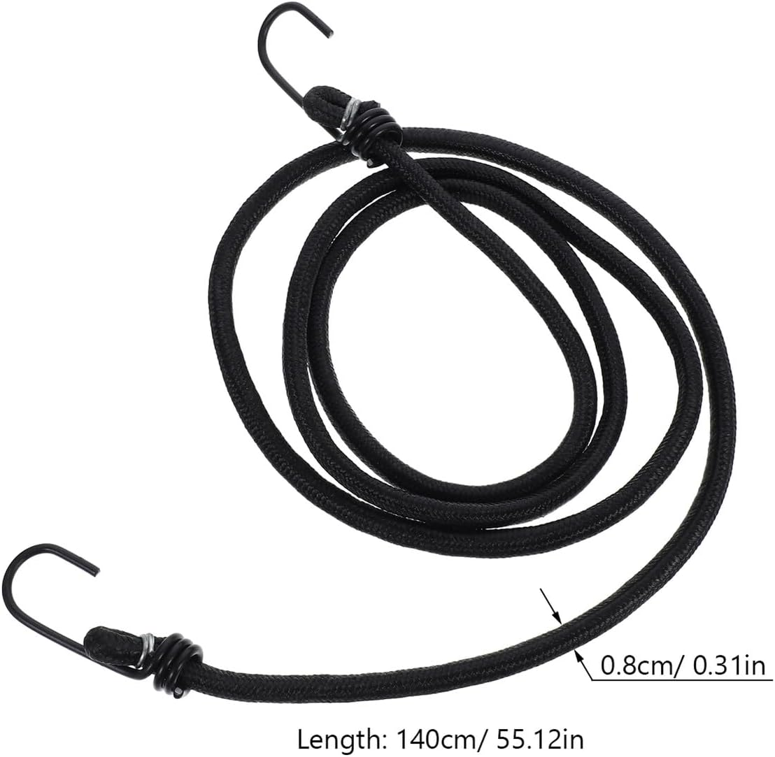 OFFIGAM Heavy Duty Elastic Bicycle Luggage Strap Adjustable Bungee Cord with Hooks for Mountain and Fixed Gear Bikes Secure Elastic Packing Rope for Camping Travel