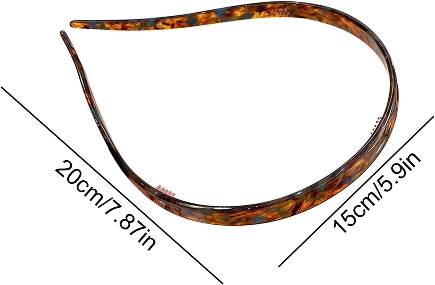 Hair Band Designed for Eyewear Headbands for Women, No-Clip Earbone Glasses Acetate Headband, 2024 New Summer Temperament Headband Non-Slip Headdress - Colored Glaze image number 5