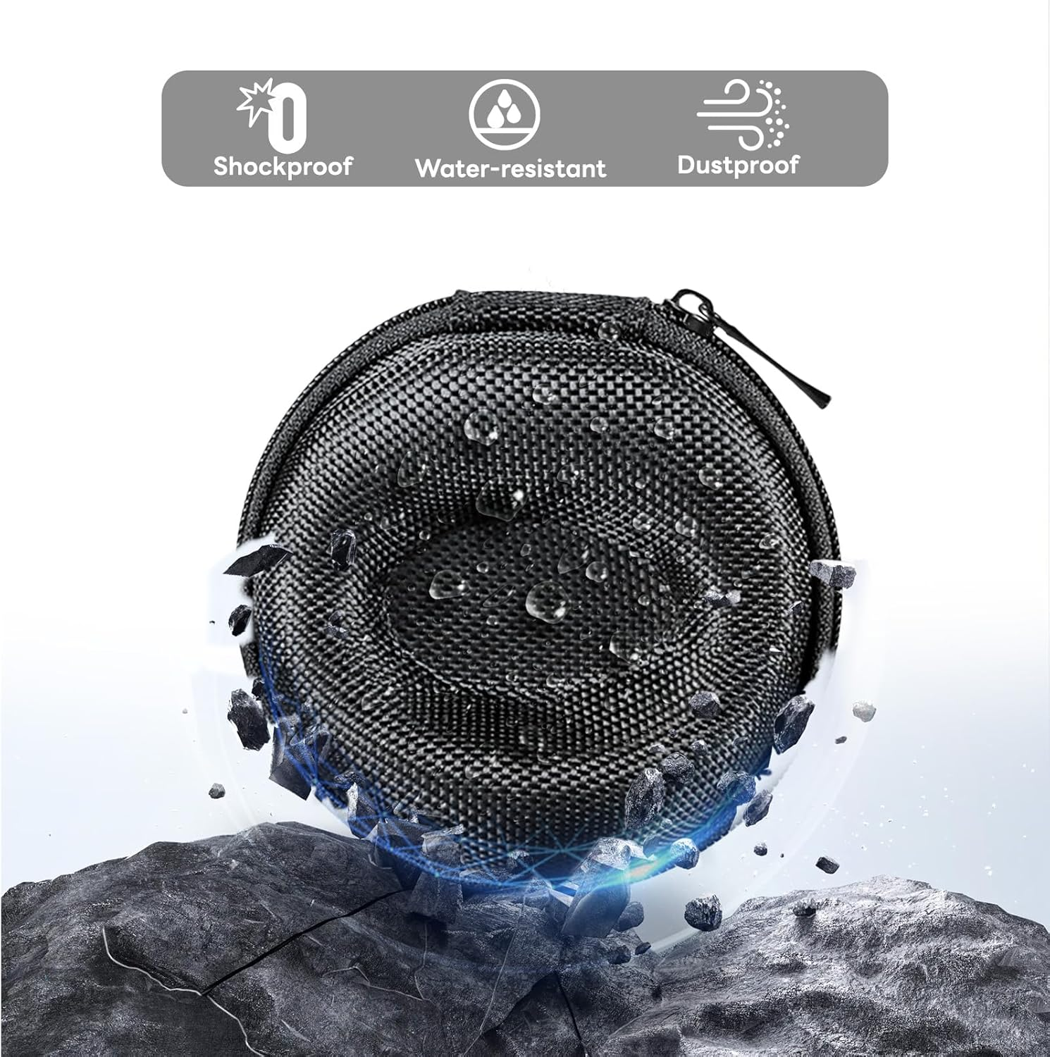 1 Slot Watch Travel Case, Single Watch Box for Men Women, Fits All Wristwatches and Smart Watches up to 50Mm, Portable Watch Box Organizer Storage Case image number 6