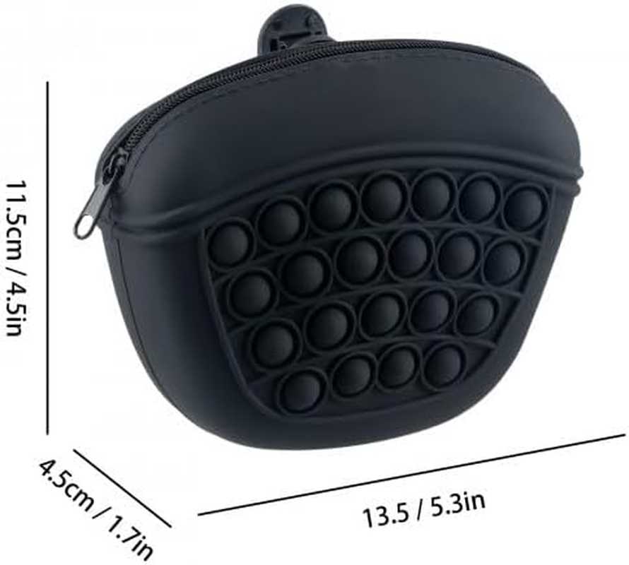 Dokeno Silicone Dog Treat Bag, Pack of 2 Pet Food Bags for Dog Training, Portable Dog Training Snack Bag with Clip and Zip, Black and Grey image number 4