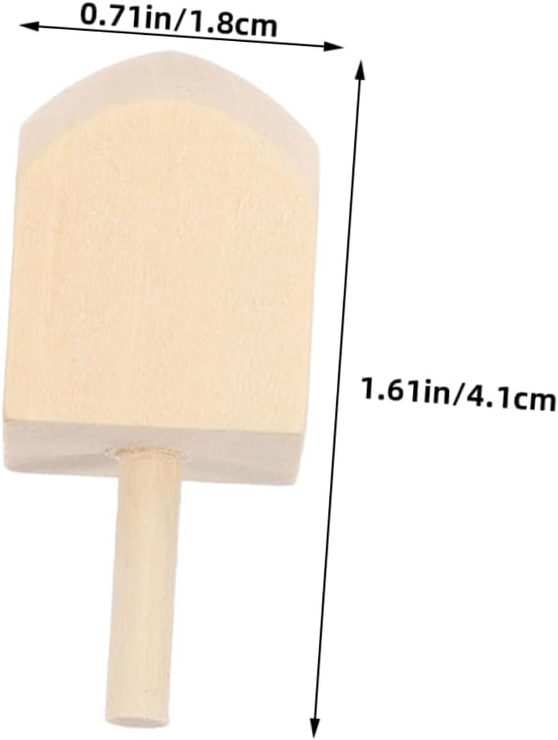 GARVALON 20Pcs Traditional Wooden Dreidels for Hanukkah Unpainted Solid Wood Spinning Tops DIY Craft Supplies for Holiday Decor and Cultural Education image number 2