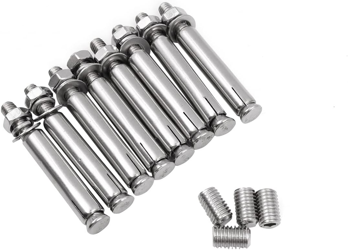 ZONADA 304 Stainless Steel Glass Panel Posts, Floor Mounted, Square, Swimming Pool Fence, Garden, Balcony Fencing Clamp, round Spigots Balustrade Post, Brackets image number 4