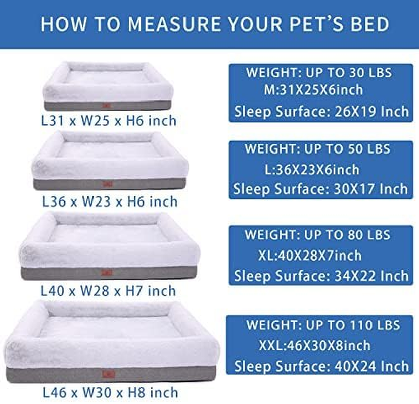 Orthopaedic Dog Bed for Large and Medium Dogs, Dog Sofa Bed with Waterproof Insert and Removable Washable Cover, Dog Mat for Crates and Couch, Puppy Bed, Pet Bed image number 4