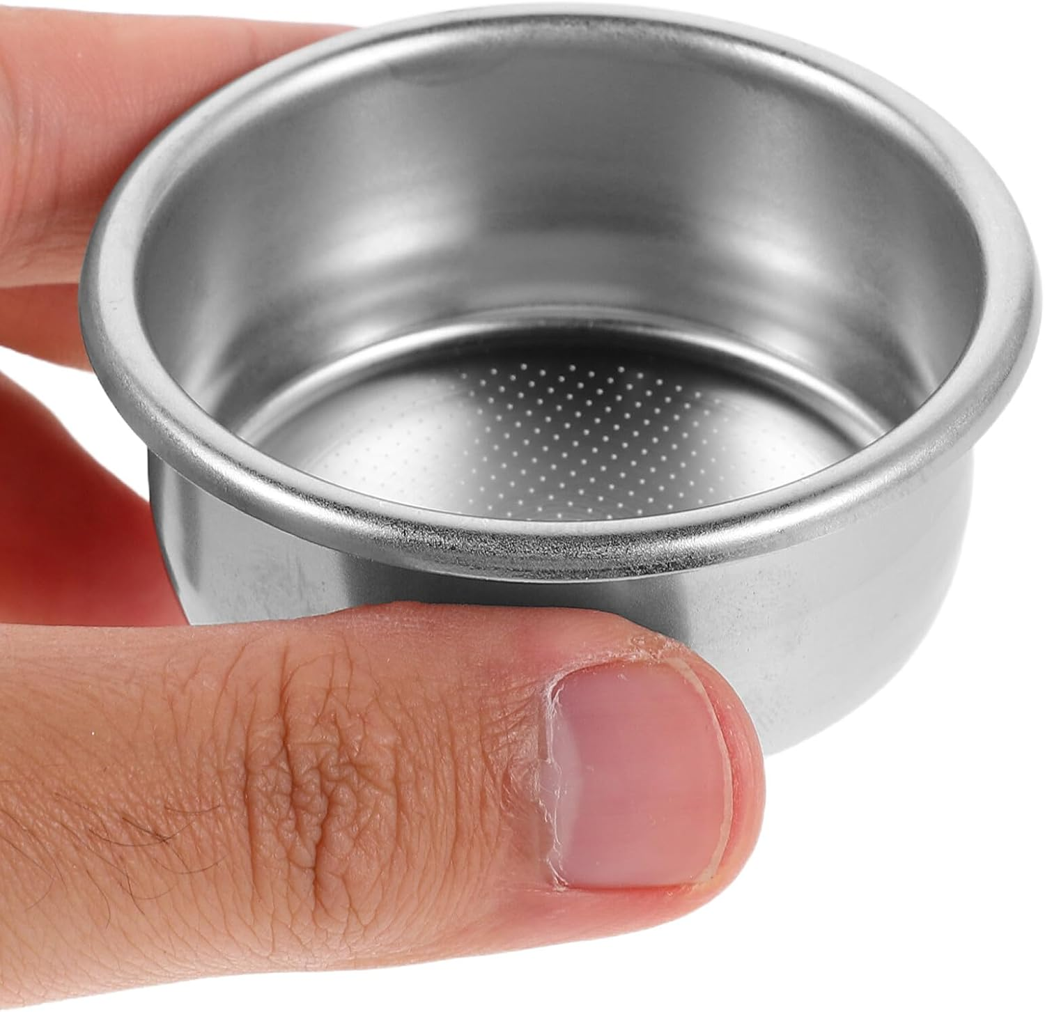 CHILDWEET 2Pcs Stainless Steel Espresso Filter Basket for Portafilter Pressurized Coffee Strainer Cups with Fine Mesh Screen Coffee Filter Replacement for Home and Office Tea Maker image number 5