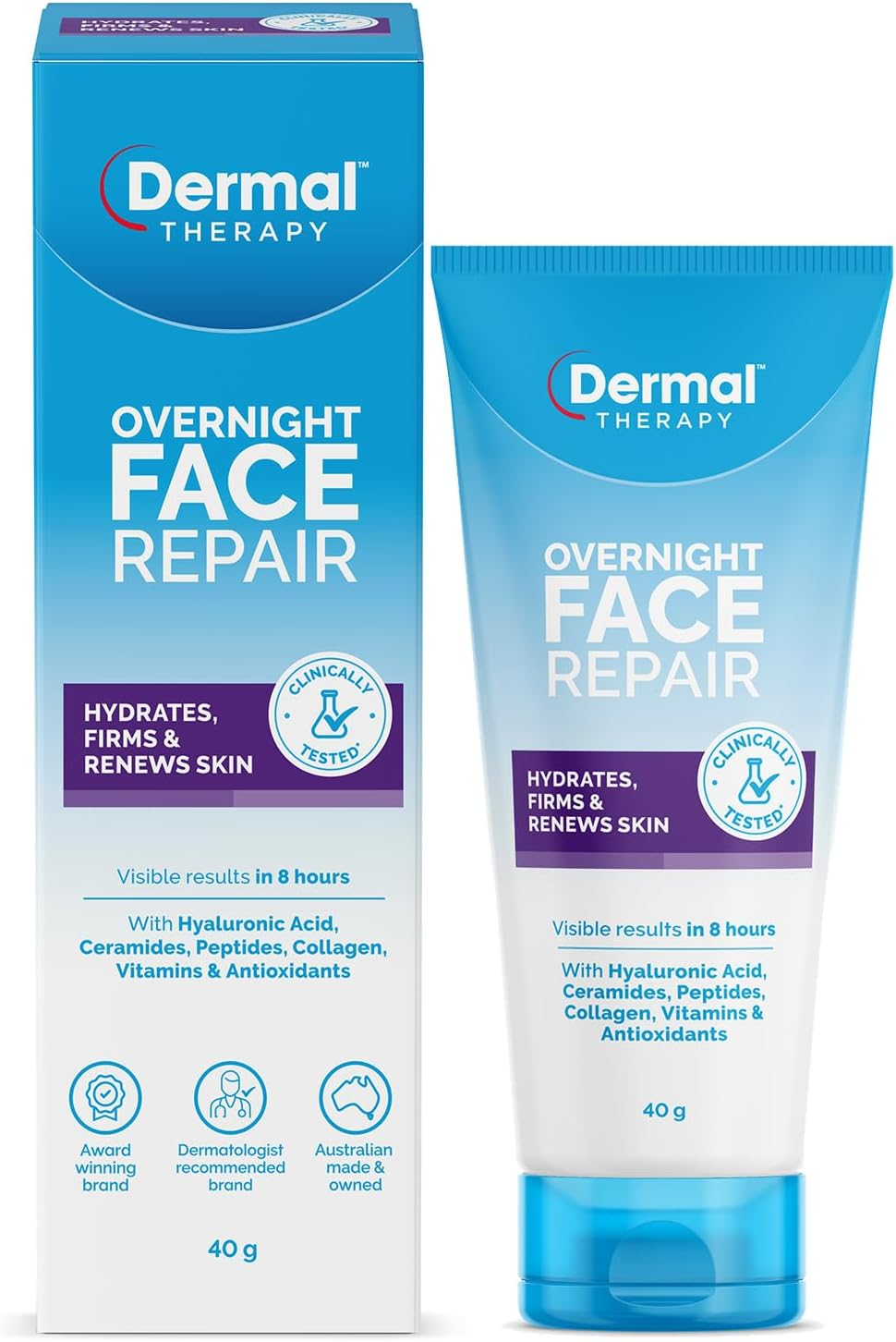 Dermal Therapy Overnight Face Repair | Hydrates, Firms, Renews & Repairs Skin | 40G image number 2