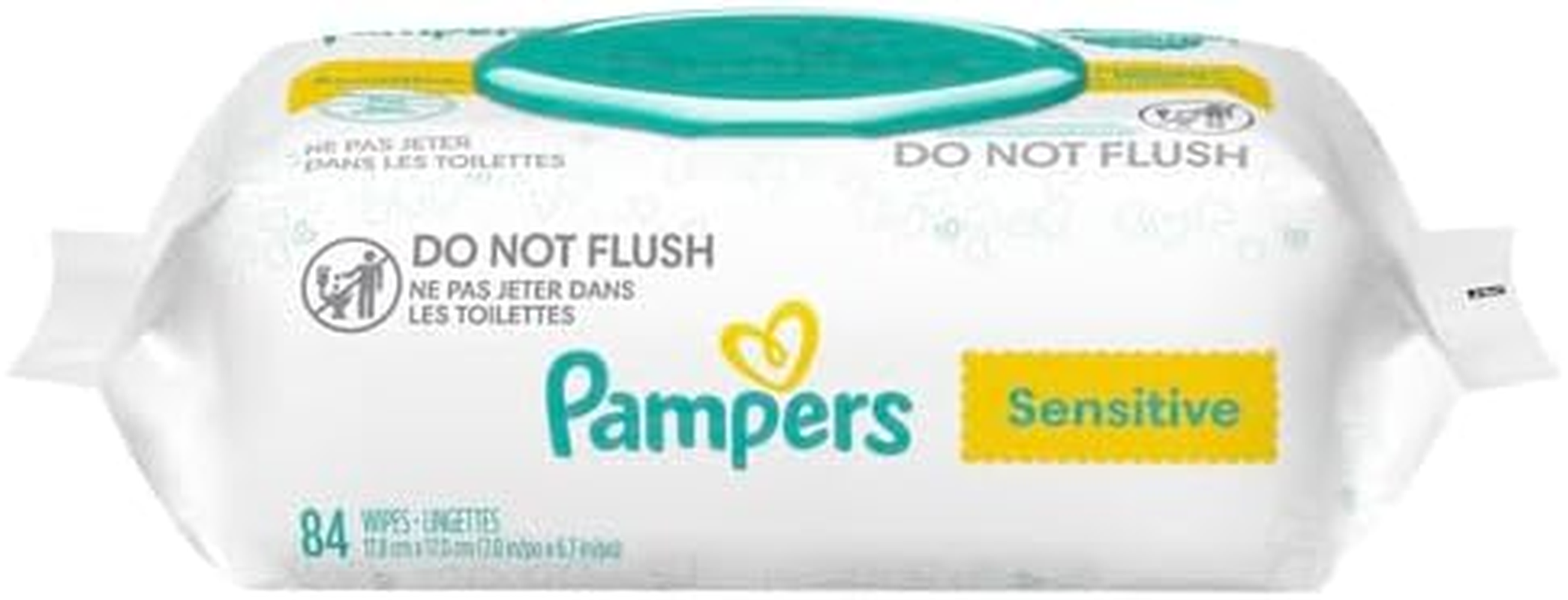 Pampers Baby Wipes Sensitive Perfume Free 1X Pop-Top Pack 84 Count