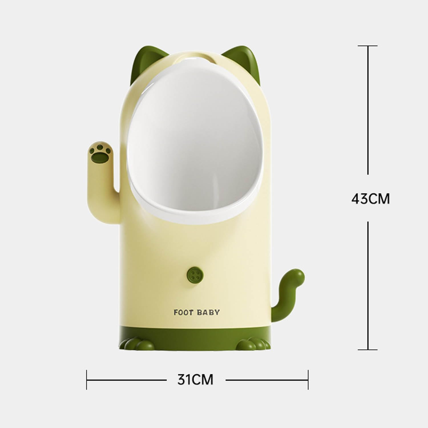 Toddler Cat Potty Training Urinal for Boys,3-Level Height Adjustment (1-6 Years Old) with Cleaning Brush and Catheter,Portable Toddler Urinal Toilet Training Solution for Boys (Custard)