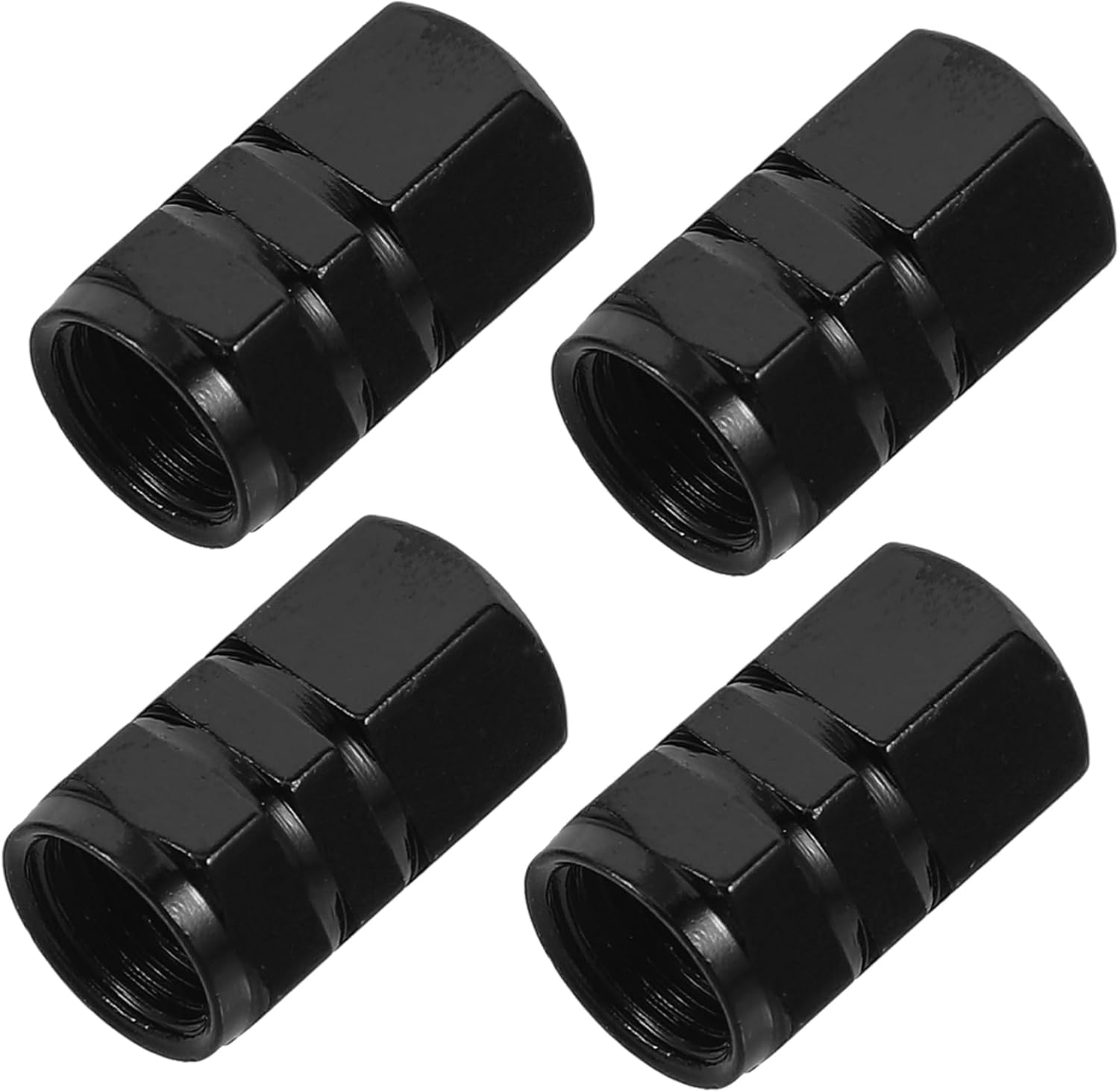 GRIRIW Car Tire Valve Caps 4Pcs Set Aluminum Alloy Small Valve Stem Caps Universal Dustproof Covers for Automotive Wheels Accessories Sturdy Protection for Cars Bikes and Motorcycles image number 4