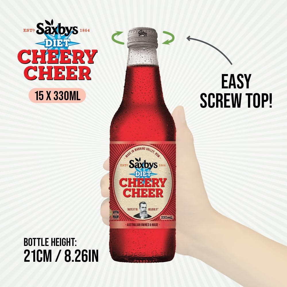 Saxby'S No Sugar Cheery Cheer 330Ml X 15