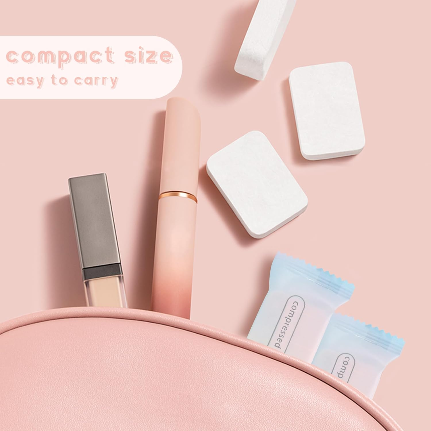 ERHAOG Travel Towel - Compressed Towel Tablets 40 * 25 Cm - 22 PCS Disposable Face Towel & Camping Towel - Coin Tissues Expands in Water - Magic Washcloths Candy Package for Kitchen Hiking Sport