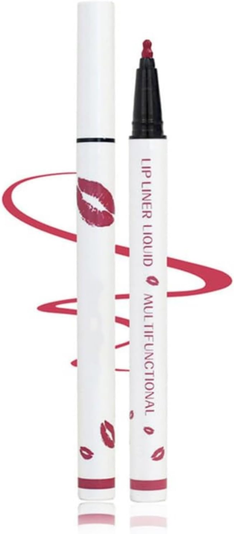 Coolstory Longwear Liquid Lip Liner, 2-In-1 Waterproof Longwear Liquid Lip Liner, Liquid Lip Liner Pen, Matte Lip Stain Marker, Quick-Drying Long-Lasting Matte Liquid Lipstick (8PCS)