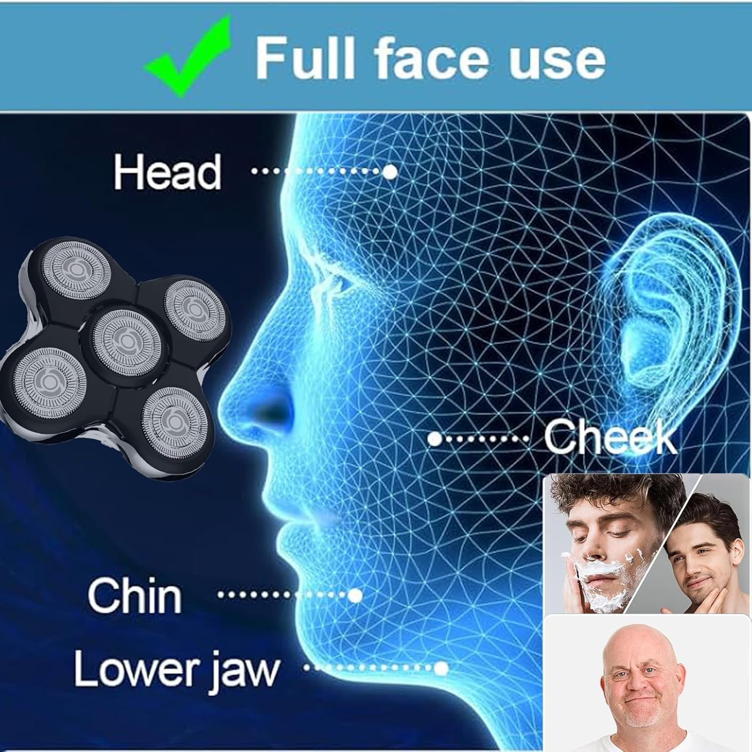 2Pack Pro Head Shaver Replacement Blades Compatible with Remington Balder Pro Head Shaver Model Xr7000,Precision Electric Shaving for Bald Men. image number 5