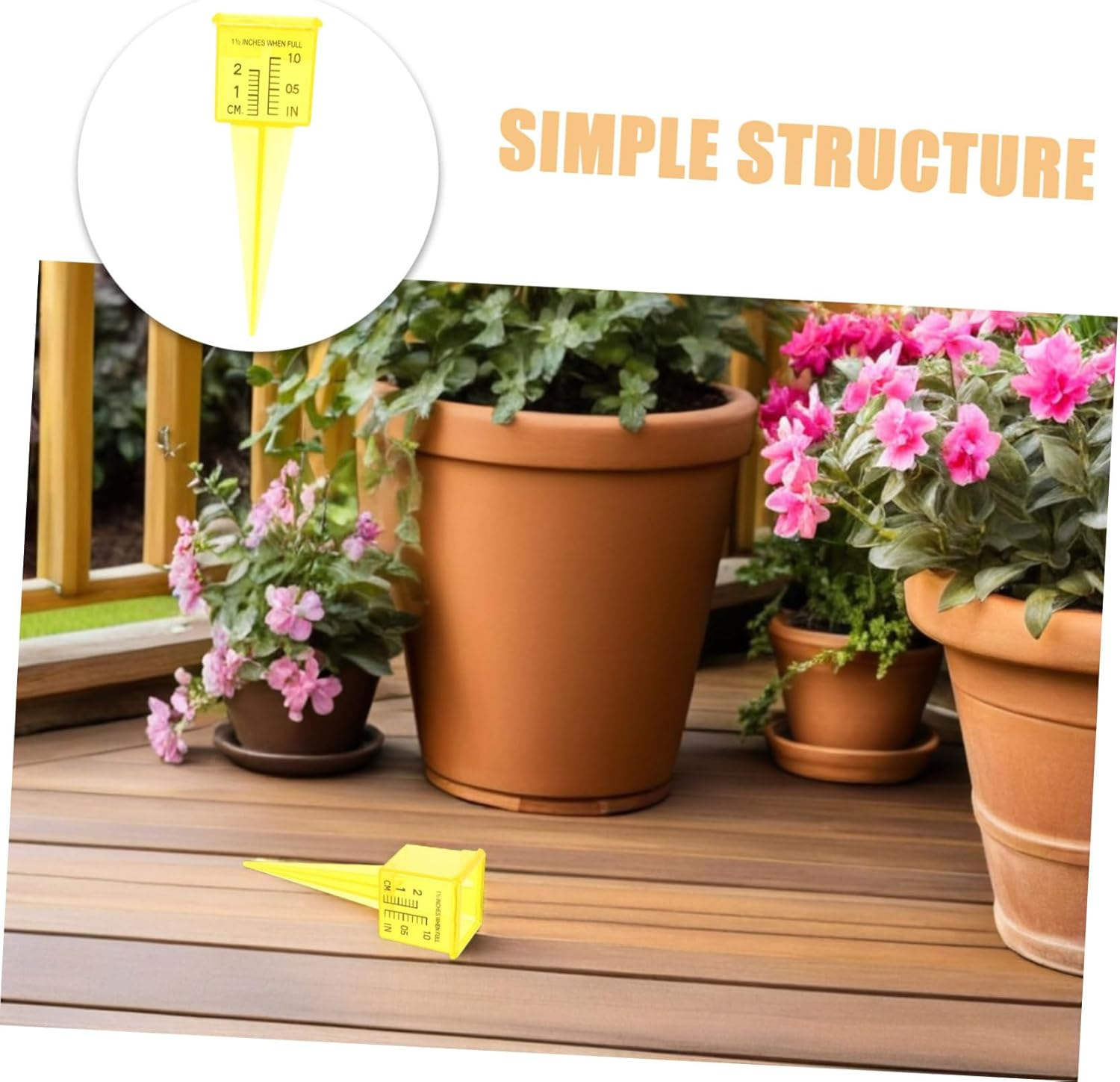 20Pcs Outdoor Rain Gauge for Garden Lawn with Wide Mouth Easy-Read Sprinkler Water Measuring Tool Dual Scale Quick Connect Design Portable and Reusable for Accurate Precipitation image number 6