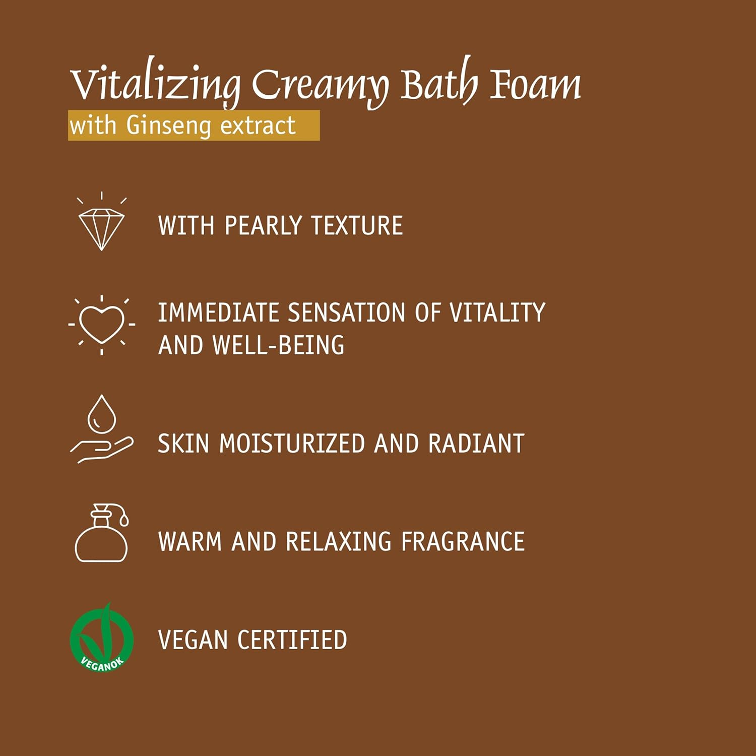 Prija Vitalising Creamy Bath Foam, Pearly Texture for Radiance Boost, Gently Cleanses and Moisturises the Skin with Ginseng Extract 12.8 Fl. Oz image number 5