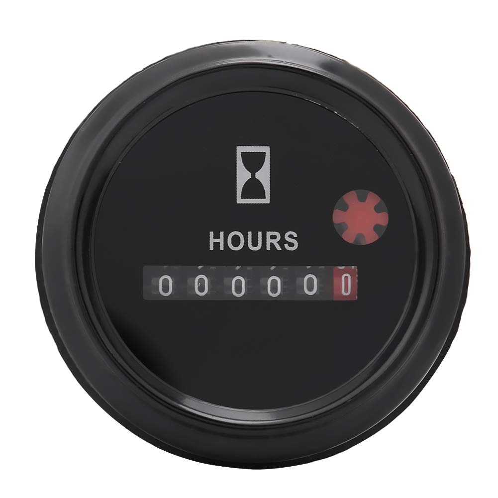 6-Digit Accurate Quartz Hour Meter Tester - round Digital Display for Car, Truck, and Boat image number 1